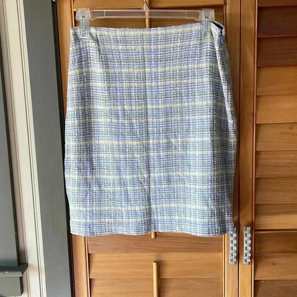 St. John vintage purple and lime knit skirt size 10 - Picture 1 of 6